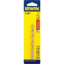 Irwin 63914 7/32" Titanium Coated HSS Jobber Length Drill Bit I-25