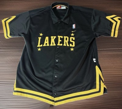 Vintage 90s Nike Rewind 57 Warm Up Jersey Los Angeles Lakers NBA Alternate Color