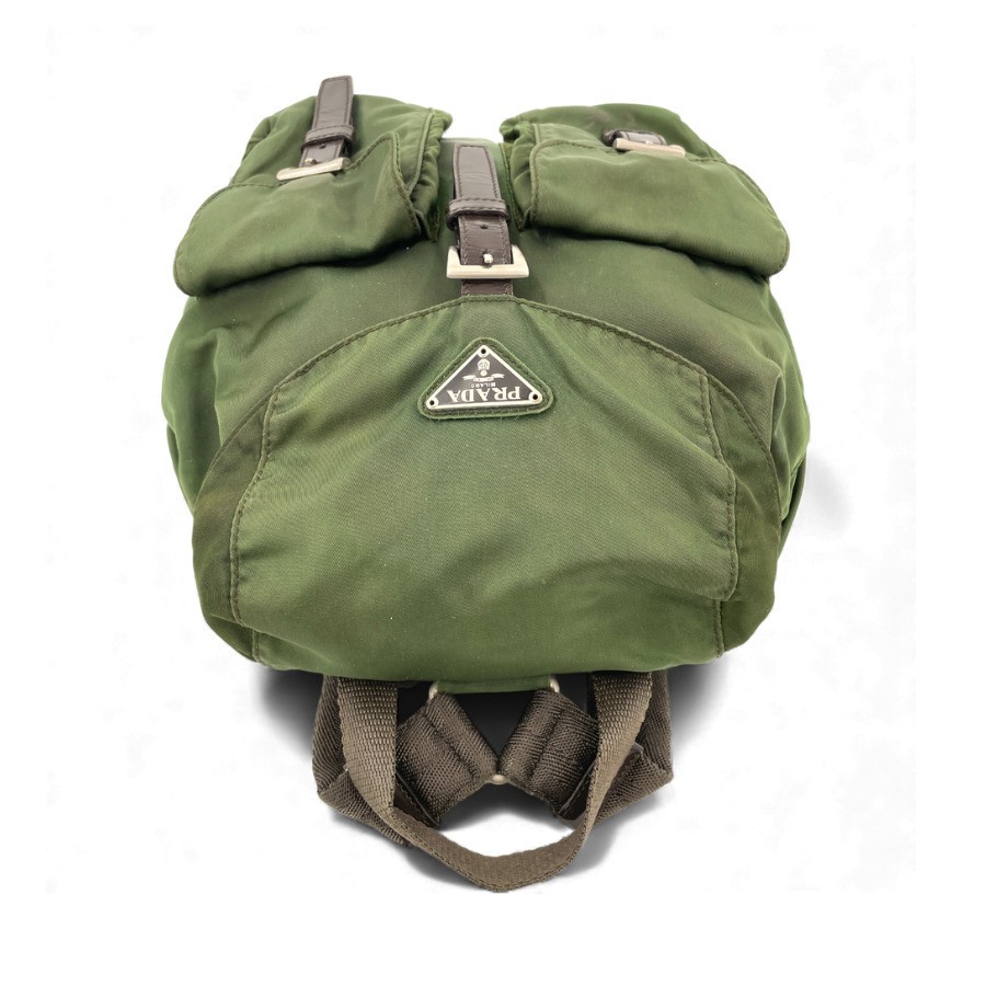 PRADA Tessuto Nylon Backpack Khaki Triangle Logo Ladies Men s from japan thumbnail 7