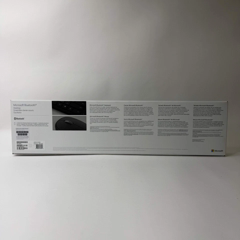 New Microsoft Bluetooth Desktop Ensemble Keyboard and Mouse 1898 - Image 3 of 4