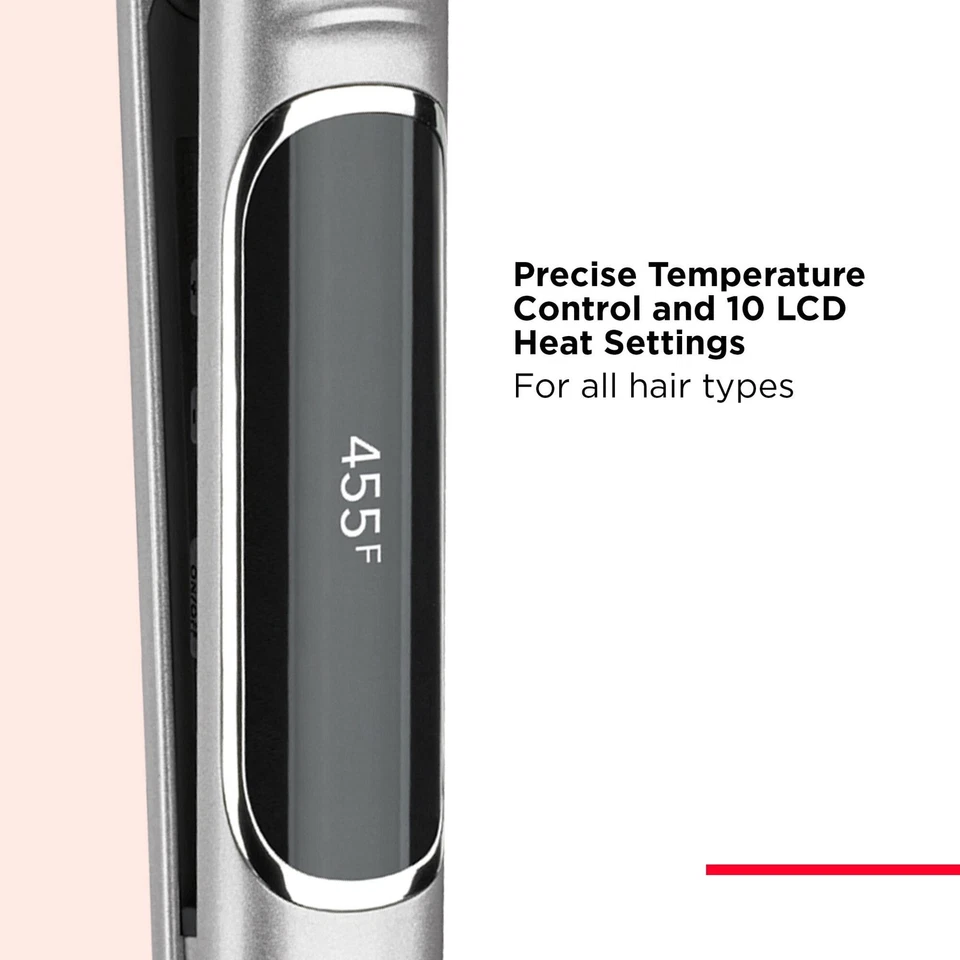 Revlon Extra Largo Cobre + Placas de Cerámica Plancha 1", Plateado Foto 3 de 3