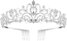 Crystal Tiara Crowns for Women Girls Princess Elegant Crown 