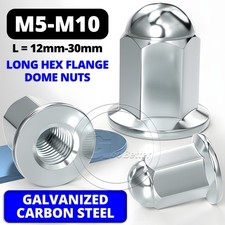 Zinc Plated Long Hex Flange Dome Nuts Hex Domed Cover Cap Nuts M5 M6 M8 M10