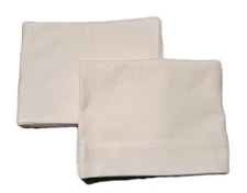 Set of 2 White Flannel Pillowcases 20 X 30 Standard/queen