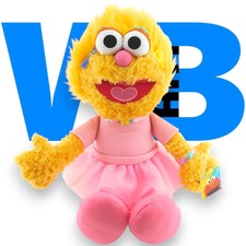 New Large ZOE Orange Plush Exclusive Sesame Street Place 16" Stuffed Animal