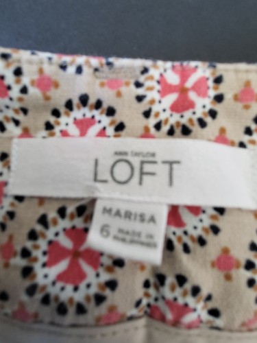 Ann Taylor LOFT Marisa Capri Tostado, Coral, Blanco Talla 6 - Imagen 7 de 12