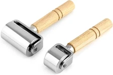 Leather Glue Laminating Roller Stainless Steel (2 Pcs 2.36 Inch + 1 Inch) for Cr