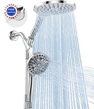 Dual Handheld Shower Head Combo 8 Inch Rainfall Hand Held Showerhead MakeFit