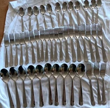 IKEA Kitchen Silverware Utensils Stainless Flatware Lot 44 Forks & Spoon Unused