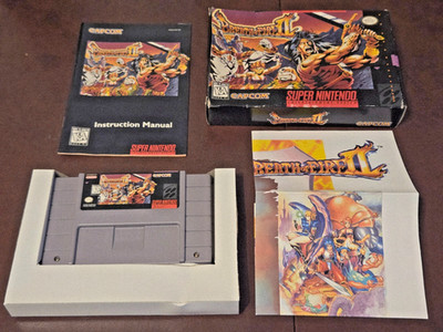 Breath of Fire II 2 - Super Nntendo SNES - in Box w/ Poster & Manual Poor Box