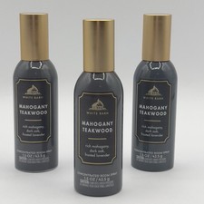 3X Bath  Body Works White Barn Mahogany Teakwood Home Fragrance Room Spray