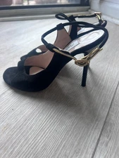 Comme il Faut suede Black Argentine Tango Heel Shoes Size 36