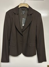 Mexx Women’s New Brown Blazer Style Button Up Smart Lightweight Jacket Size 16