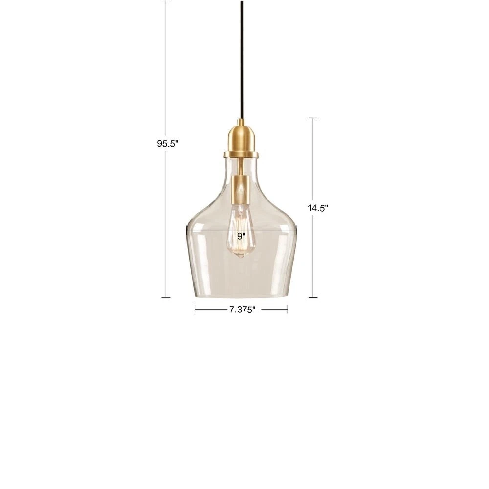 Hampton Hill Abalone Glass Pendant Light Gold