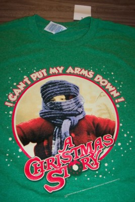 A CHRISTMAS STORY RANDY ''I Can't Put My Arms Down'' T-Shirt MENS LARGE NEW w/ TAG
