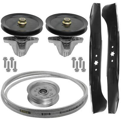 Spindle with Pulley Blade & Belt For Troy-Bilt 17ADCACN066 17ARCBDT011 46''Deck