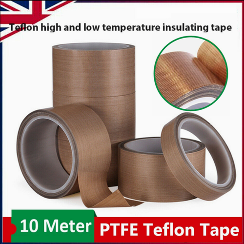 10m Teflon Tape High Temperature Resistant Self Adhesive PTFE Tape