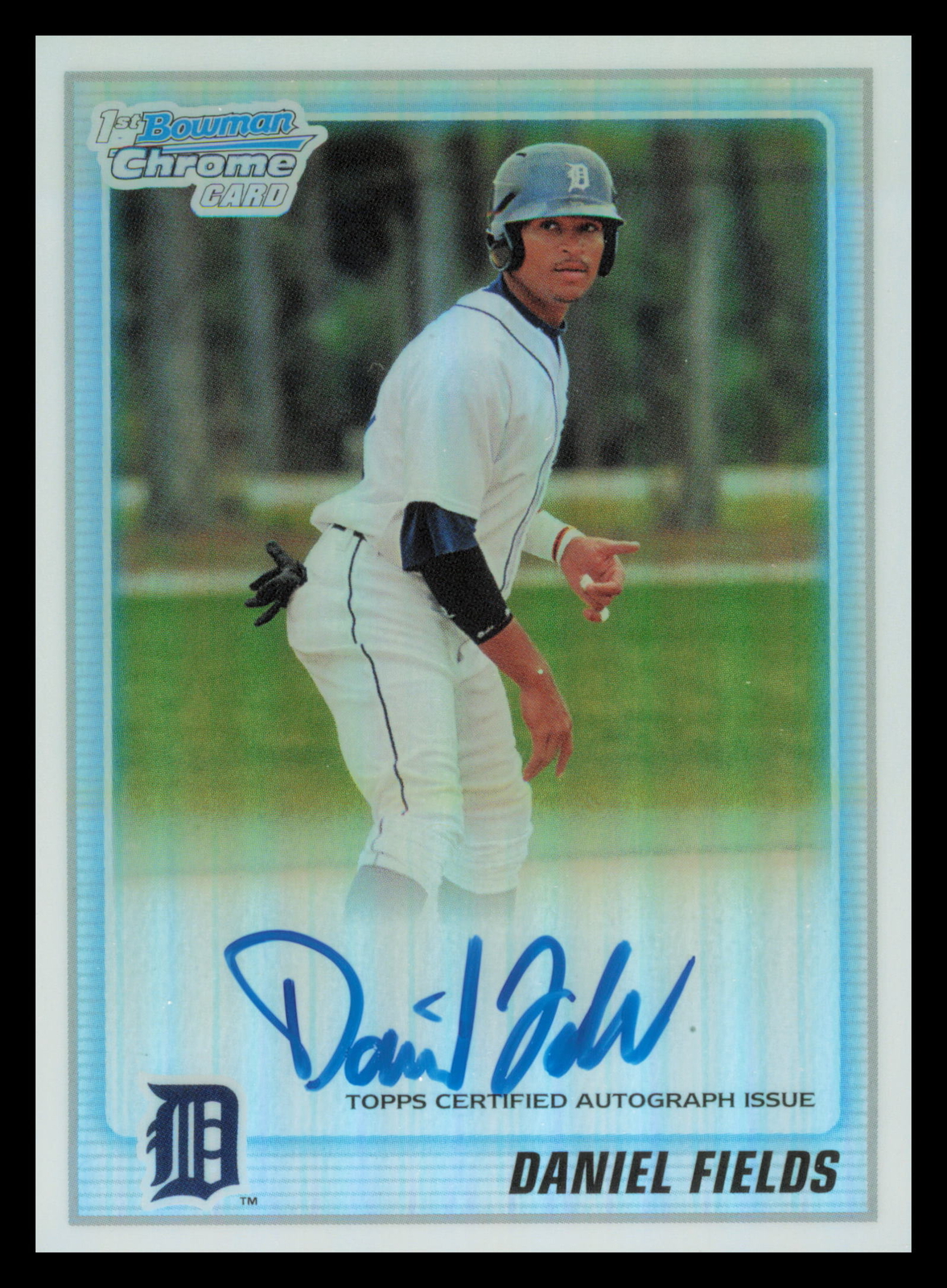 2010 Bowman Refractor AUTOGRAPH #BCP218 /500 Daniel Fields Detroit Tigers
