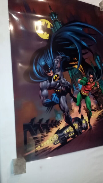Grande poster fumetti Batman laminato 1985 86 cm vedi foto + testo super-soggetti-