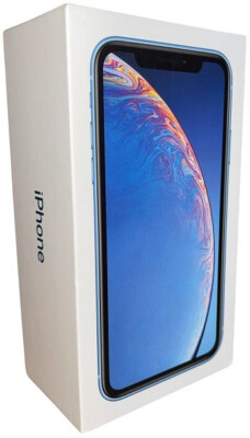 Original Apple iPhone XR Verpackung Leerbox Box Karton Blau 128GB