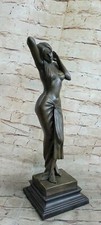 Unterzeichnet Original Aldo 1920 Stil Modell Bronze Skulptur Marmor Statue Kunst
