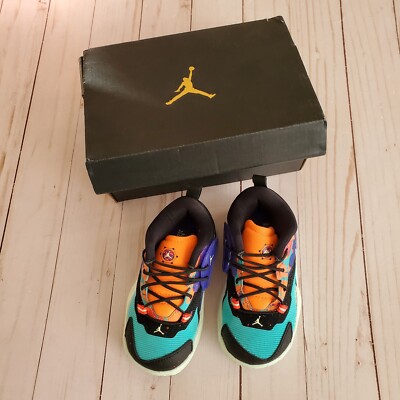 New Baby Boy Nike Air Jordan Zion Size 6 C Cone Black + Hyper Jade DC2023800