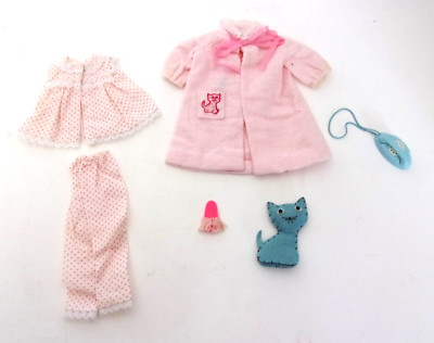 Vintage 60'S Barbie SKIPPER DREAM TIME #1909 w/Phone, Kitty, & Slipper