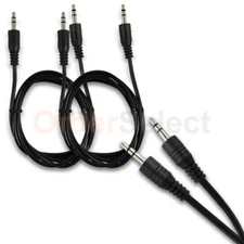 2X 3 FT 3.5mm Stereo Audio Headphone Cable Cord Male to Male M/M MP3 iPod Aux PC
