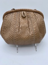Vintage Reptile Purse Snake Skin Brown Ande Handbag Retro Vintage Clutch Handbag