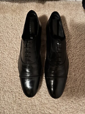 Zara Oxford lace ups. Black Sz 10 (43) Zara Man Black Leather Cap toe Lace Up Oxford Dress Shoes  main image 4