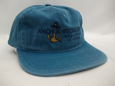 Anchor Specialties Service Drilling Hat Vintage Faded Teal Snapback Baseball Cap