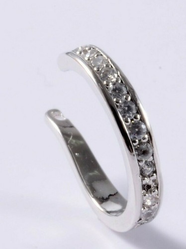 EAR CUFF Conch Crystal Steel Ear Hoop Cartilage Ring Fake Earring NO Piercing - Picture 7 of 22