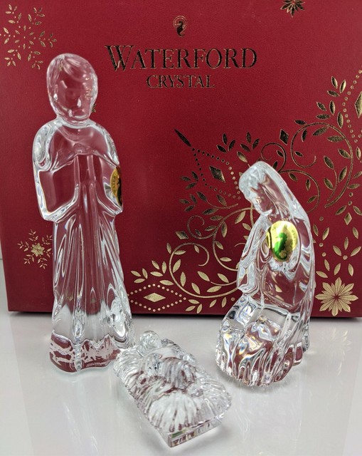 Waterford Crystal Praying Hands 3" Wedge Cut Votive Candle Holder W