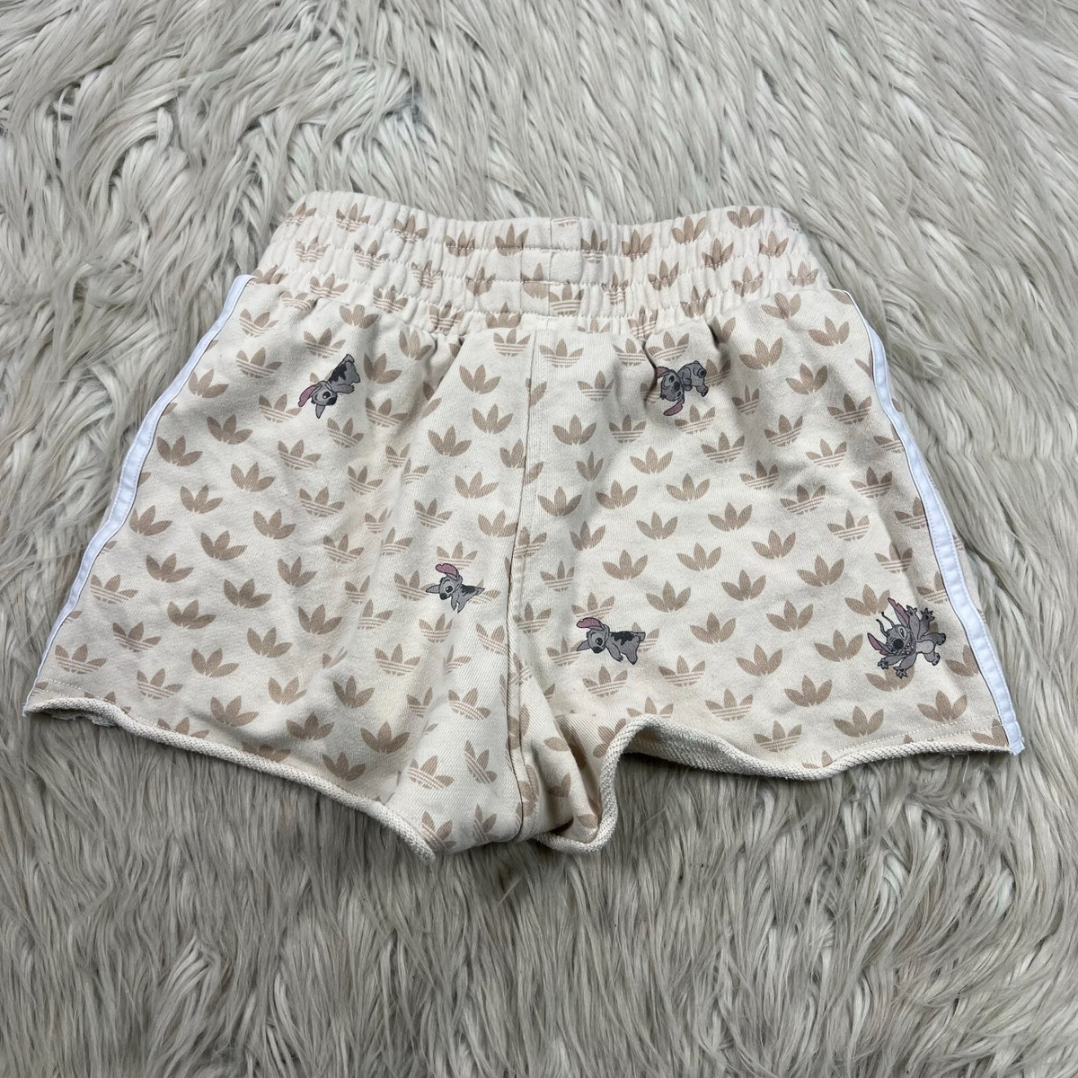 Adidas x Disney Women's 2XS Stitch Trefoil Printed Terry Shorts