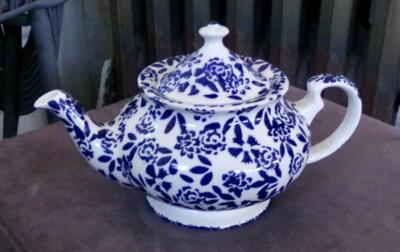 Price and Kensington Duchess Blue Floral AOP Four Cup Teapot