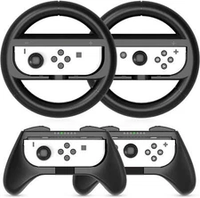 Wheel Controller for Nintendo Switch & Switch OLED (4 Pack) JoyCon Grip
