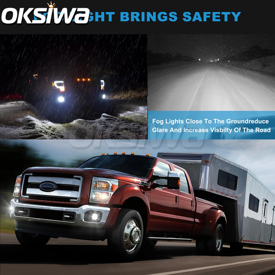 Luces antiniebla LED para Ford 2011-2016 F-250 F-350 F-450 F-550 Super Duty lámpara de parachoques Foto 2 de 4