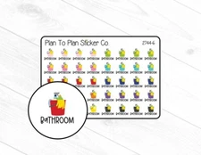 2744-6~~Clean Bathroom Planner Stickers.