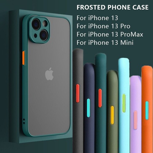 Case for iPhone 16 15 14 Pro Max 13 11 12 7 8 XR Matte Colours Shockproof Cover - Picture 5 of 23