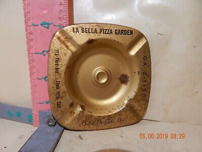 Stamped Steel Ashtray From La Bella Pizza Garden In Chula Vista