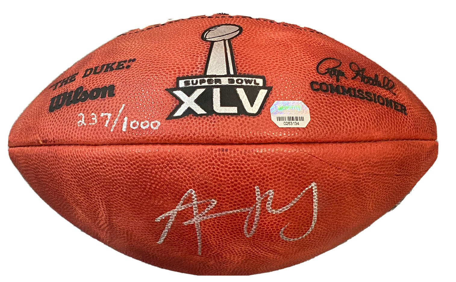 Aaron Rodgers Autographed Signed Green Bay Packers 237/1000 Super Bowl XLV Football Fanatics 