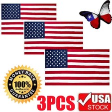 3' x 5' FT USA US U.S. American Flag Polyester Stars Brass 2 Grommets 3 PCS