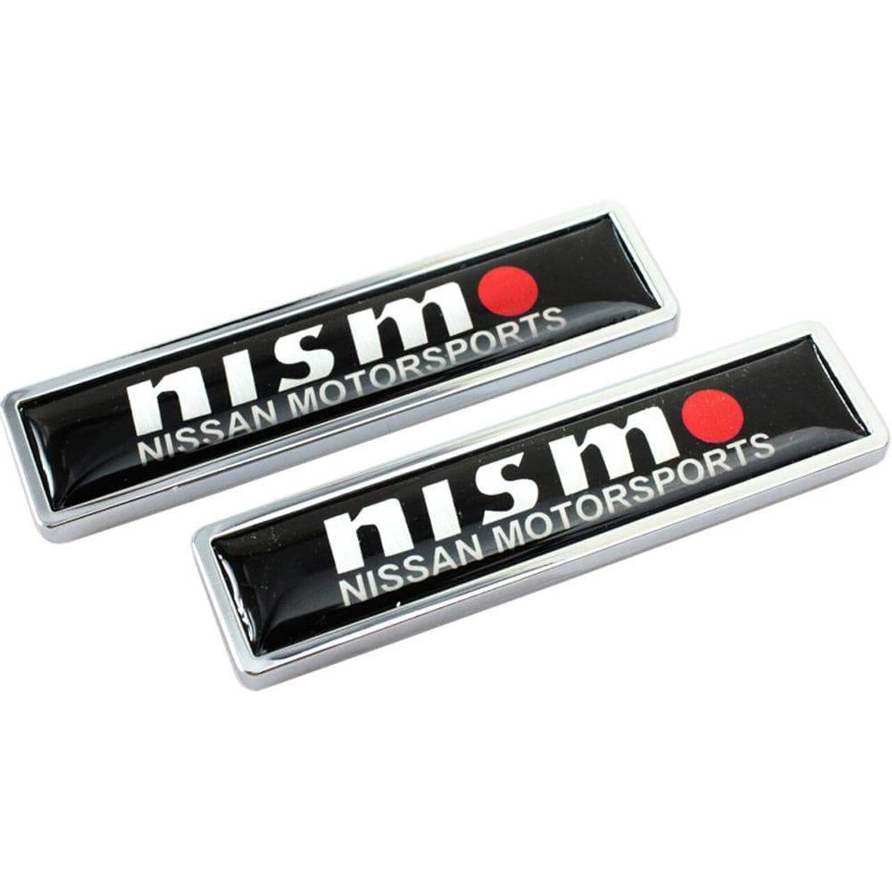 Monogramme d'aile NISMO Motorsports en aluminium brossé résistant aux UV 58x14 mm