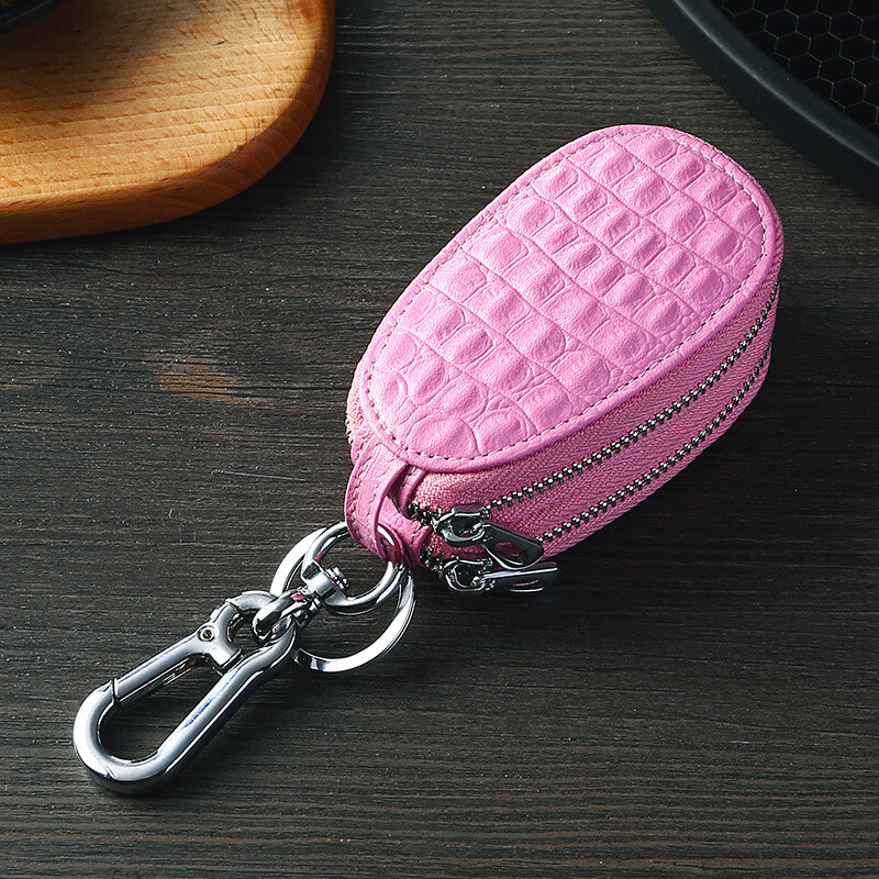 Keychain Packaging Genuine Leather Key Holder Case Keychain Pouch Bag Car Wallet Key Ring Unisex' E Wink Key Holder Leather