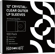 Hudson Hi-Fi Anti-Static Vinyl LP Record Outer Sleeves 100 Pack 3mm