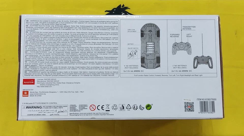 Modellino radiocomandato McLaren P1 GTR - RASTAR - Mondo Motors - Originale - Immagine 4 di 4