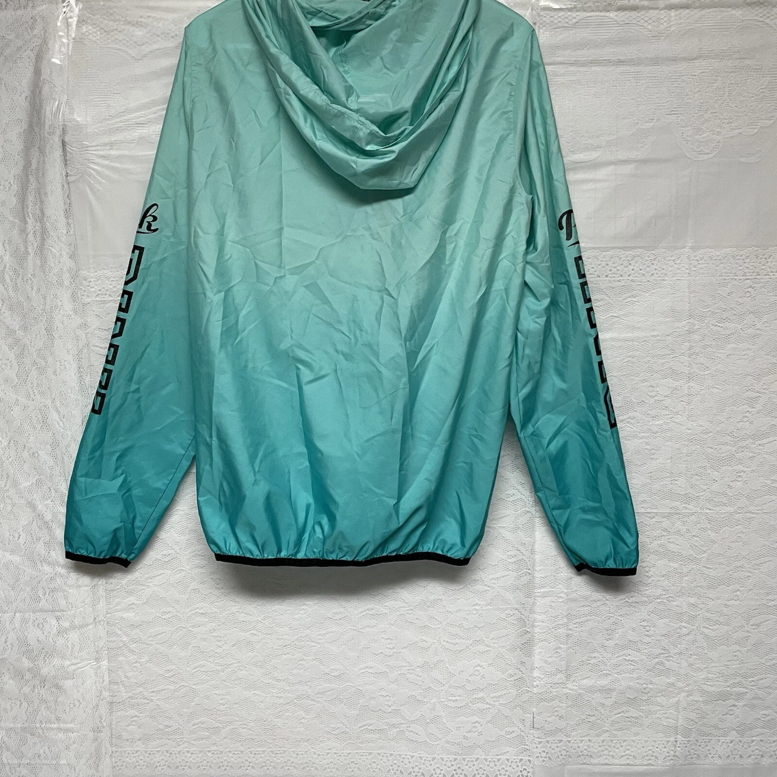 UNDERCOVER Giacca a vento Victoria's Secret rosa donna taglia media full zip cappuccio blu