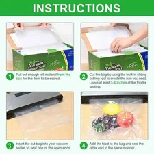 BoxLegend 11" x 150' Vacuum Sealer Bags Food Vacuum Seal Bags Roll Keeper Cutter