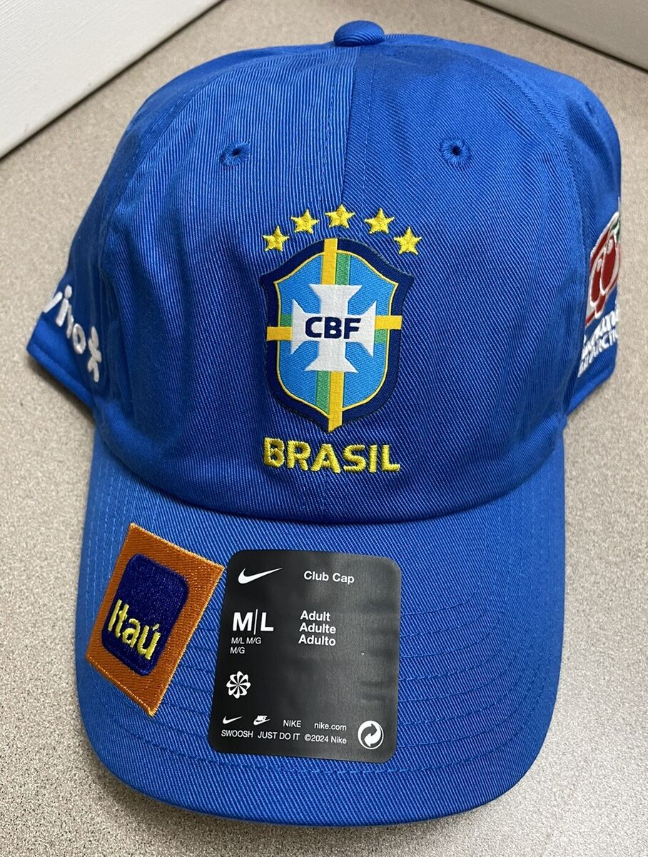 Nike Brasil Brazil Blue Football Soccer Adjustable Hat Club Nike Brasil Brazil Blue Football Soccer Adjustable Hat Club