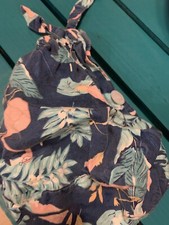 Surgical Adult Unisex, Floral Scrub Cap W/Button  Sweatband, Adjustable  Tie